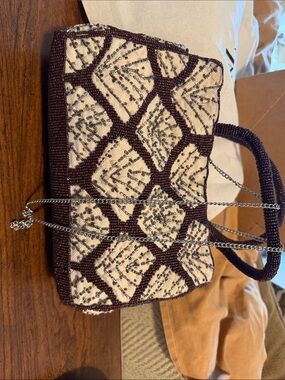 NWT a Zaras Sparkly beaded shopper bag
